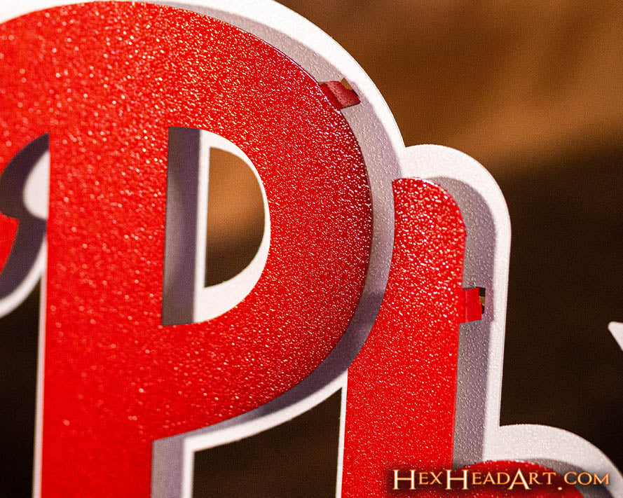 Philadelphia Phillies Script 3D Metal Wall Art