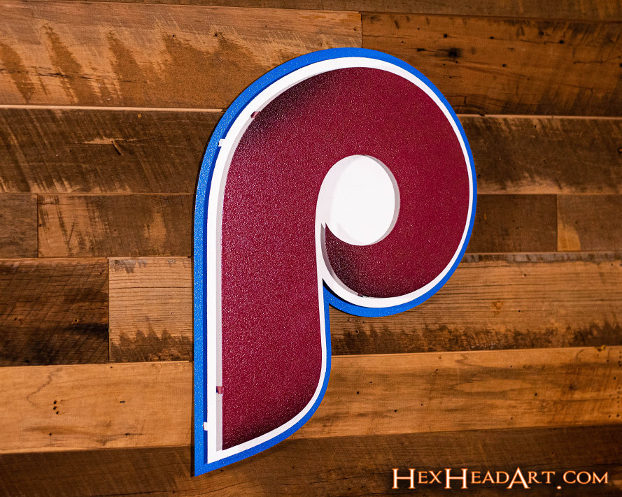 Philadelphia Phillies 1975-86 Cooperstown 3D Metal Wall Art