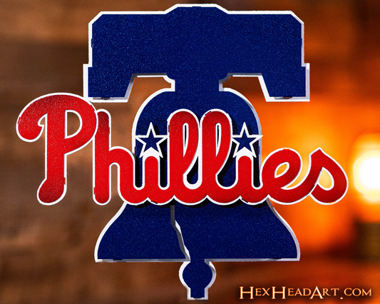 Philadelphia Phillies "LIBERTY BELL" GIFT COLLECTION 3D Vintage Metal Wall Art