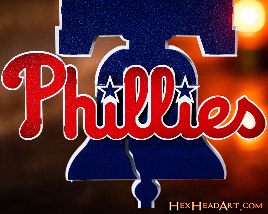 Philadelphia Phillies "LIBERTY BELL" GIFT COLLECTION 3D Vintage Metal Wall Art