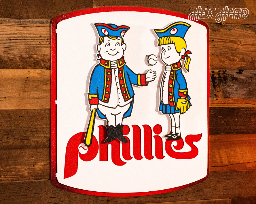 Philadelphia Phillies COOPERSTOWN "1976" 3D Vintage Metal Wall Art