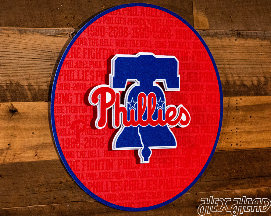 Philadelphia Phillies CRAFT SERIES 3D Embossed Metal Wall Art