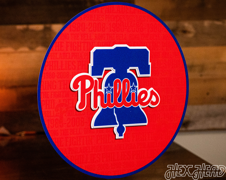 Philadelphia Phillies CRAFT SERIES 3D Embossed Metal Wall Art