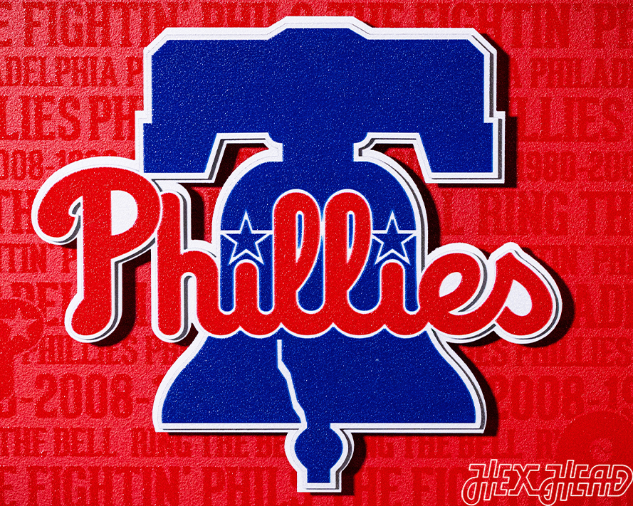 Philadelphia Phillies CRAFT SERIES 3D Embossed Metal Wall Art