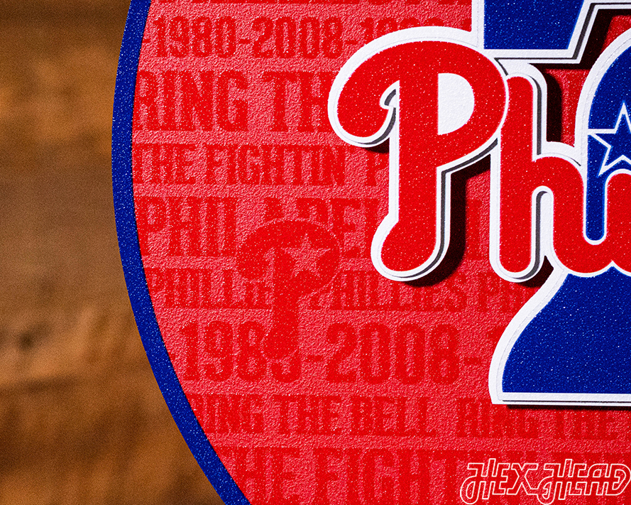 Philadelphia Phillies CRAFT SERIES 3D Embossed Metal Wall Art