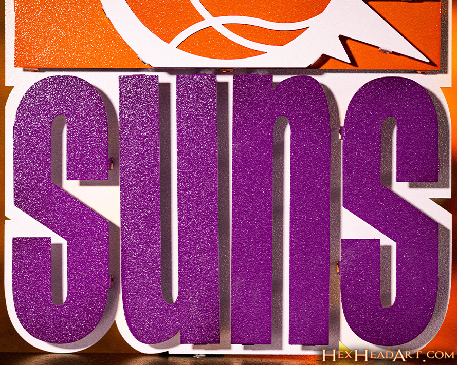 Phoenix Suns Throwback"1968-1992" 3D Vintage Metal Wall Art