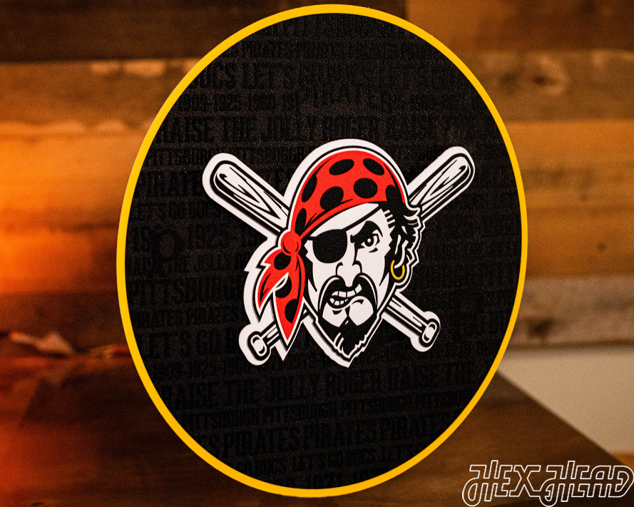 Pittsburgh Pirates CRAFT SERIES 3D Embossed Metal Wall Art