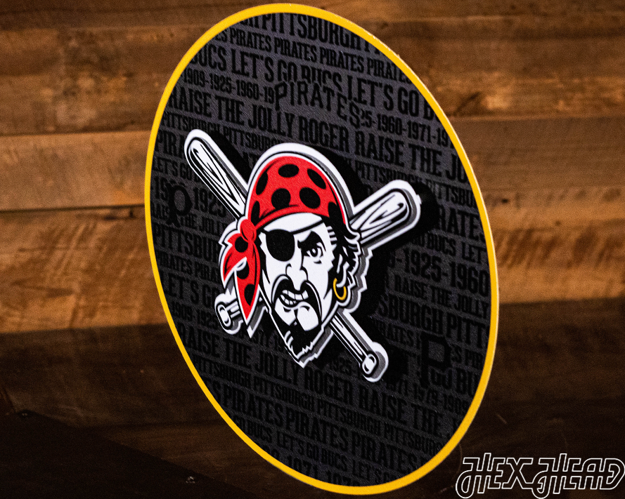 Pittsburgh Pirates CRAFT SERIES 3D Embossed Metal Wall Art