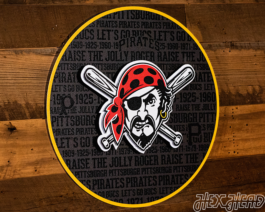 Pittsburgh Pirates CRAFT SERIES 3D Embossed Metal Wall Art