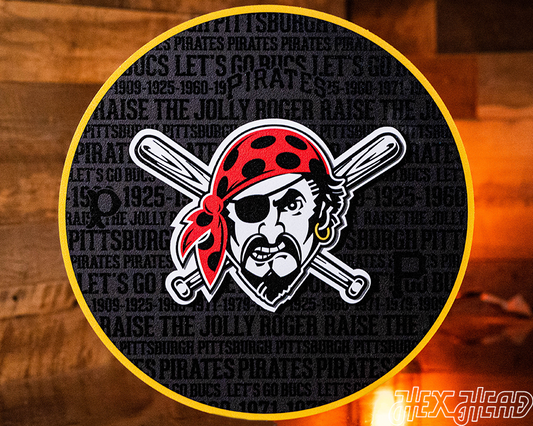 Pittsburgh Pirates CRAFT SERIES 3D Embossed Metal Wall Art