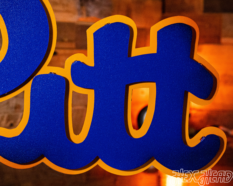 Pittsburgh "Pitt" Script 3D Metal Wall Art