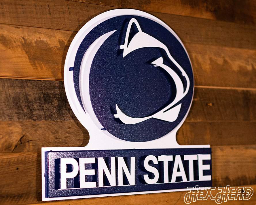 Penn State Nittany Lions w/ Penn State 3D Metal Wall Art