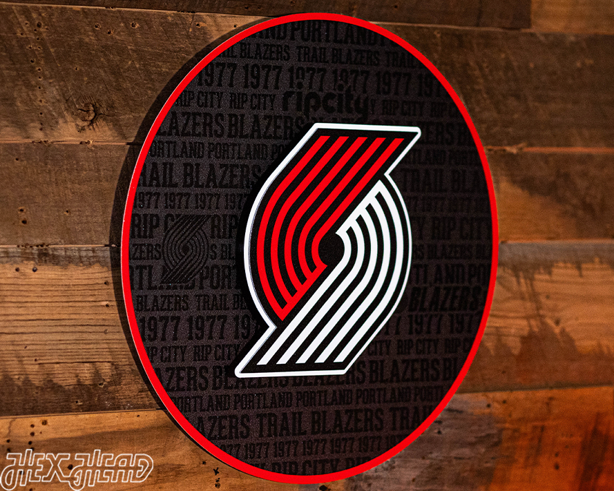 Portland Trail Blazers CRAFT SERIES 3D Embossed Metal Wall Art