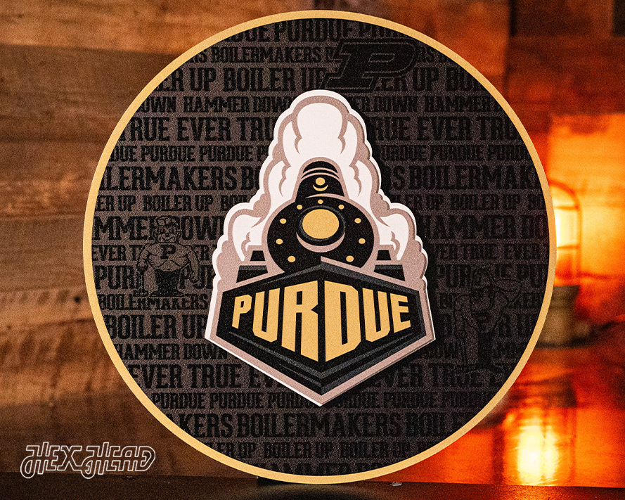 Purdue Boilermakers CRAFT SERIES 3D Embossed Metal Wall Art