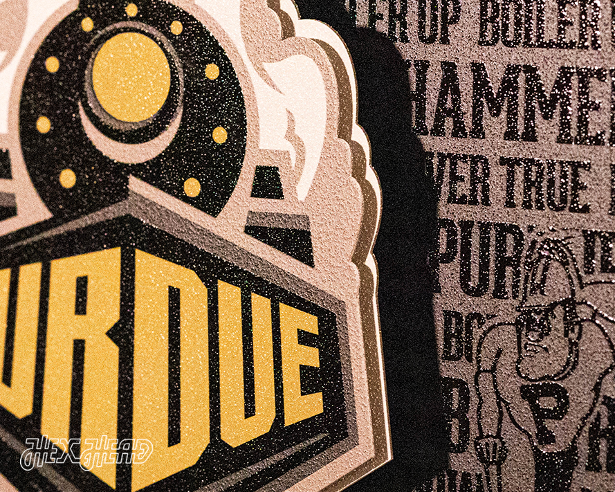 Purdue Boilermakers CRAFT SERIES 3D Embossed Metal Wall Art