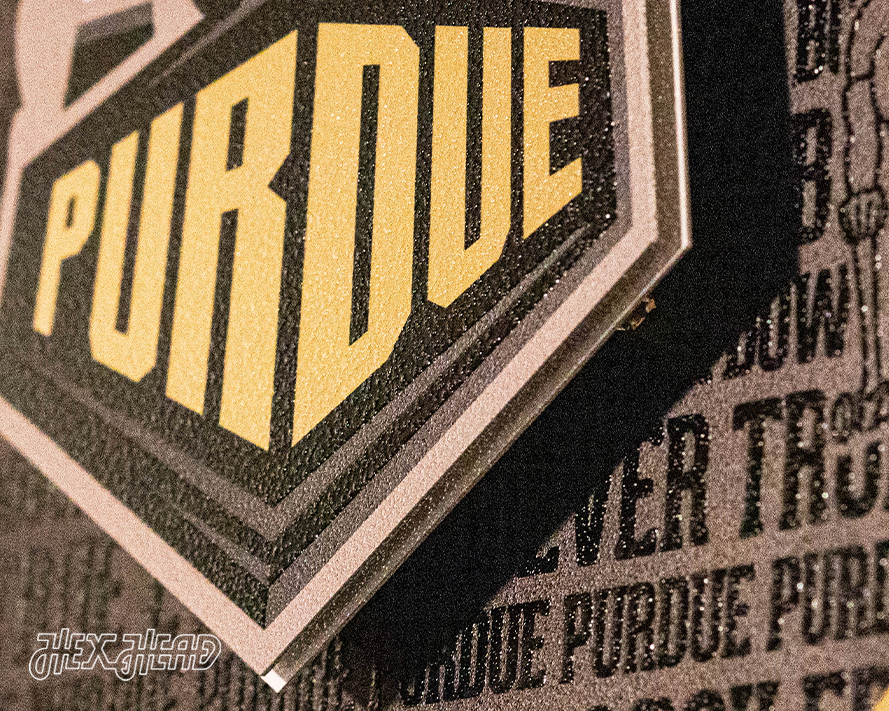 Purdue Boilermakers CRAFT SERIES 3D Embossed Metal Wall Art