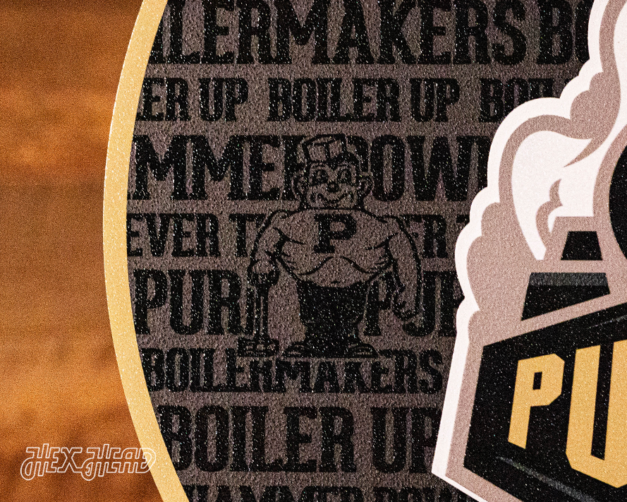 Purdue Boilermakers CRAFT SERIES 3D Embossed Metal Wall Art