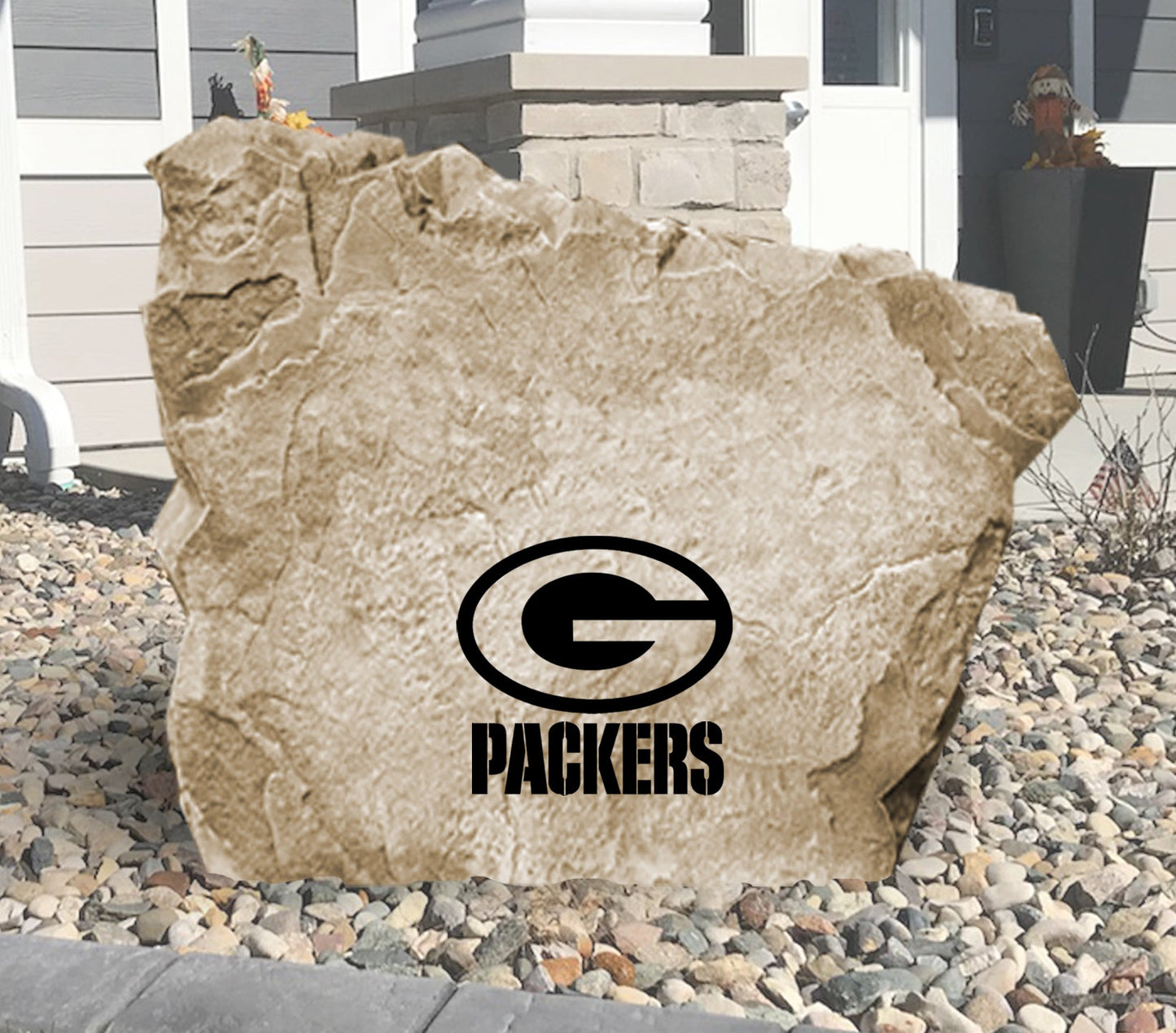 Green Bay Packers Design-A-Stone Landscape Art Address Stone