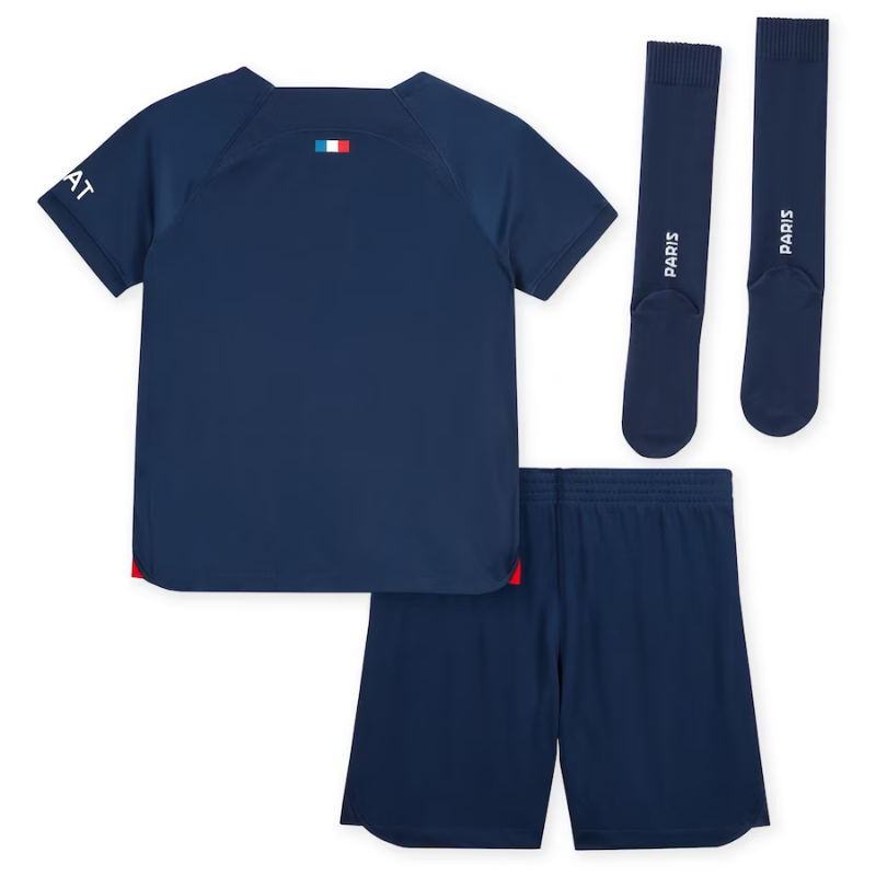 Paris Saint-Germain Team Home Kit 2023-24 - Little Kids Custom Jersey - Blue