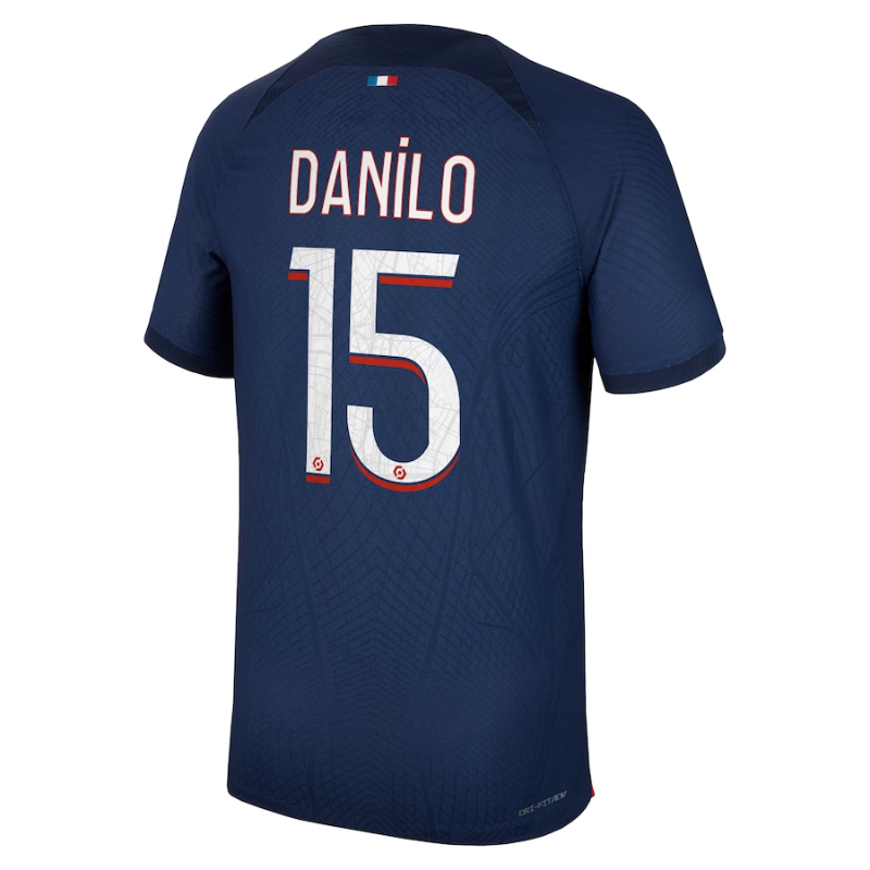 Paris Saint-Germain Team Home Shirt 2023-24 with Danilo 15 printing Jersey - Blue