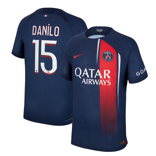 Paris Saint-Germain Team Home Shirt 2023-24 with Danilo 15 printing Jersey - Blue