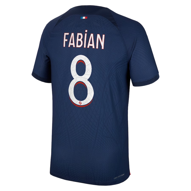 Paris Saint-Germain Team Home Shirt 2023-24 with Fabian 8 printing Jersey - Blue