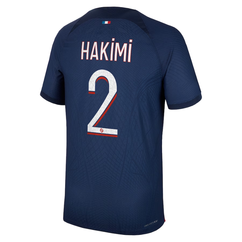 Paris Saint-Germain Team Home Shirt 2023-24 with Hakimi 2 printing Jersey - Blue