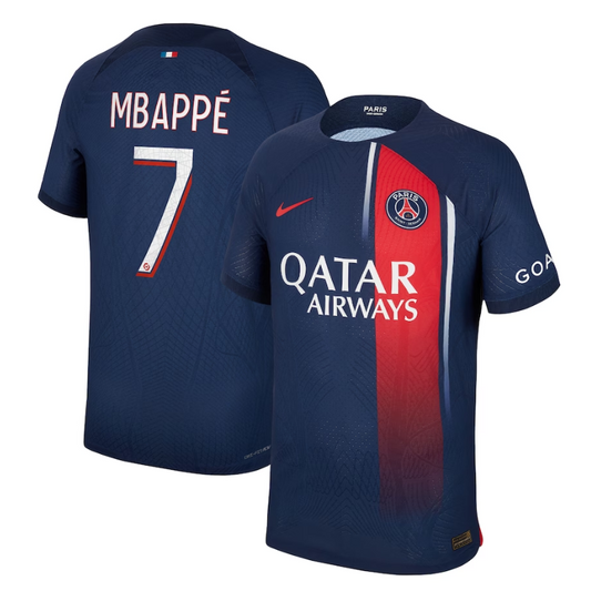 Paris Saint-Germain Team Home Shirt 2023-24 with Jersey Mbappé 7 printing - Blue