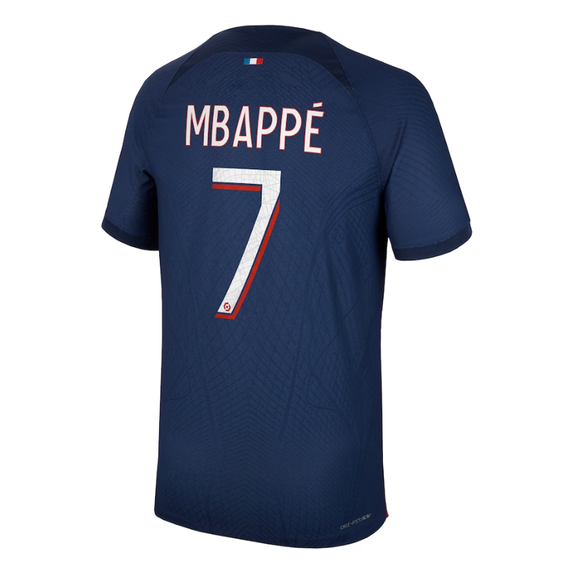 Paris Saint-Germain Team Home Shirt 2023-24 with Jersey Mbappé 7 printing - Blue