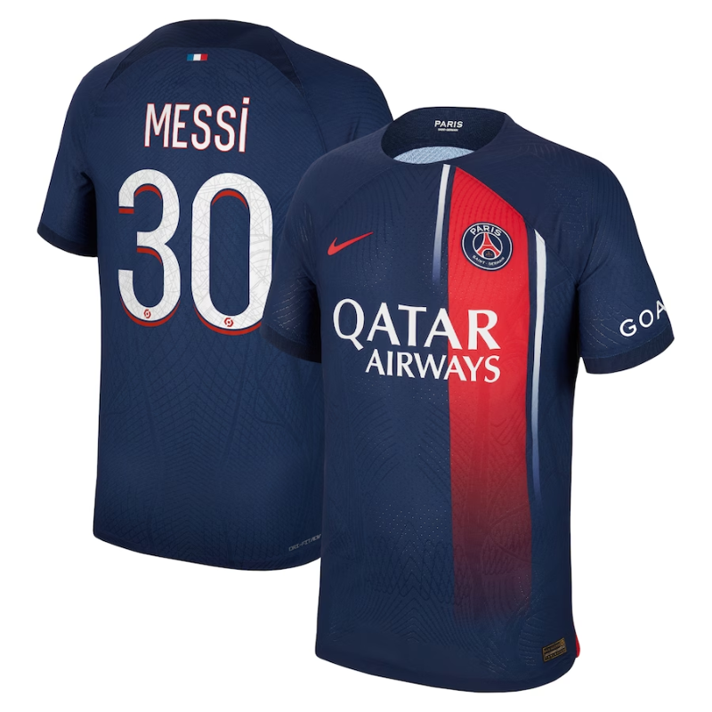 Paris Saint-Germain Team Home Shirt 2023-24 with Jersey Messi 30 printing - Blue