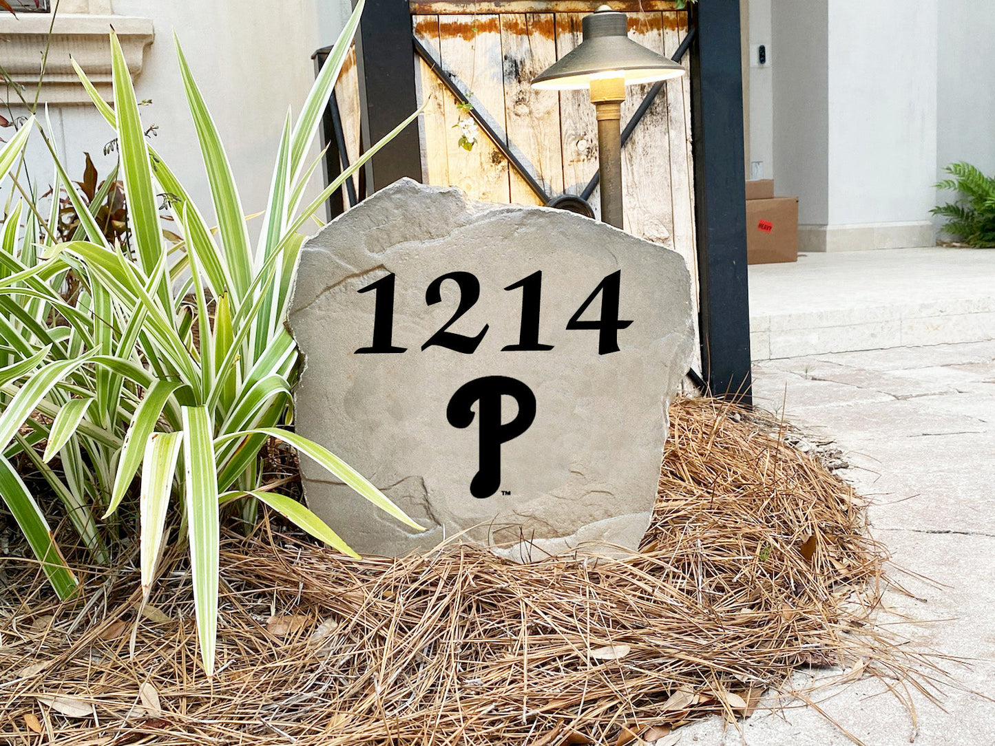 Philadelphia Phillies Design-A-Stone Landscape Art Address Stone