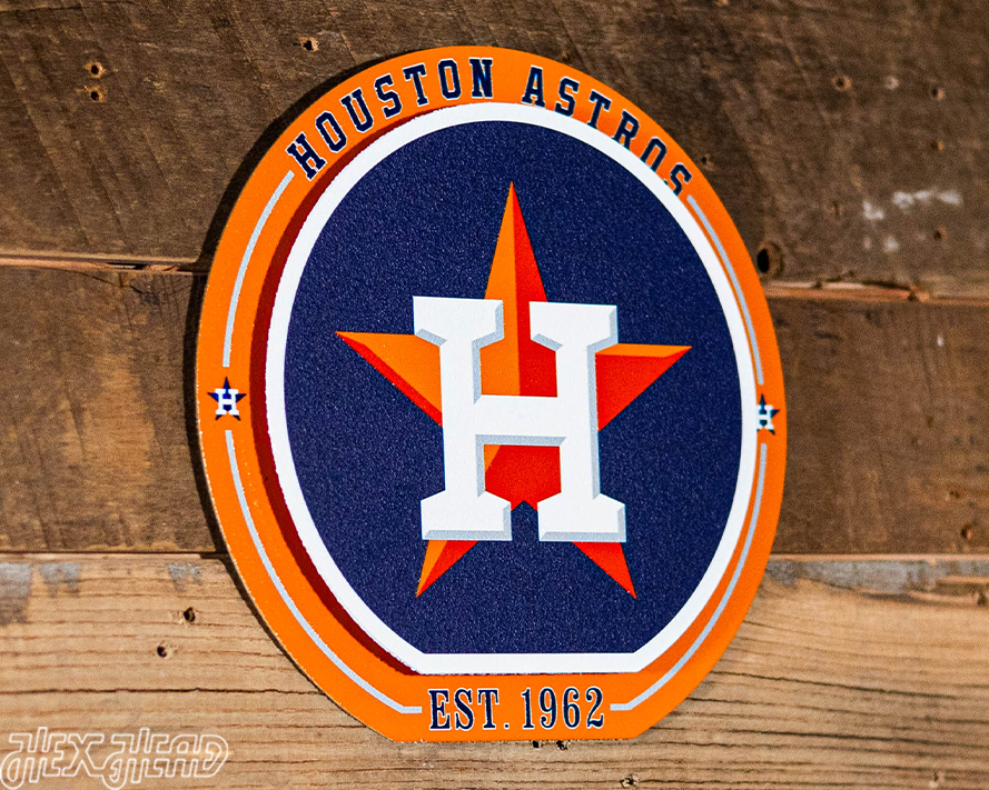 Houston Astros "Double Play" On the Shelf or on the Wall Art