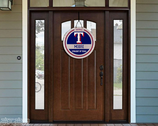 Texas Rangers Personalized Monogram Metal Art