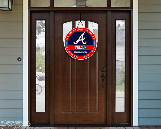 Atlanta Braves Personalized Monogram Metal Art