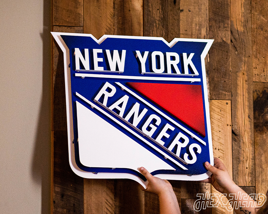 New York Rangers NHL 3D Vintage Metal Wall Art