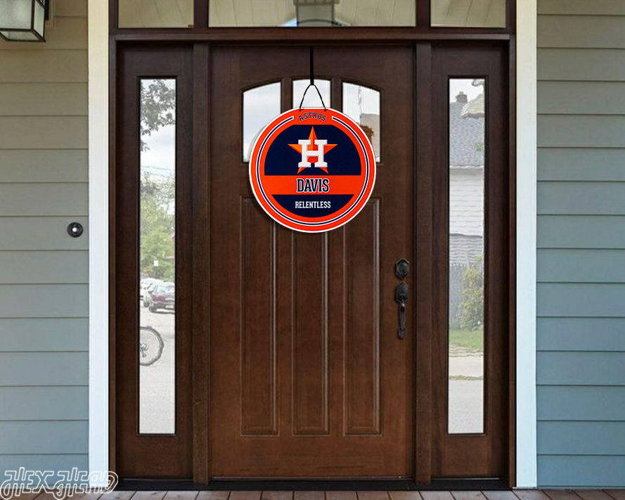 Houston Astros Personalized Monogram Metal Art