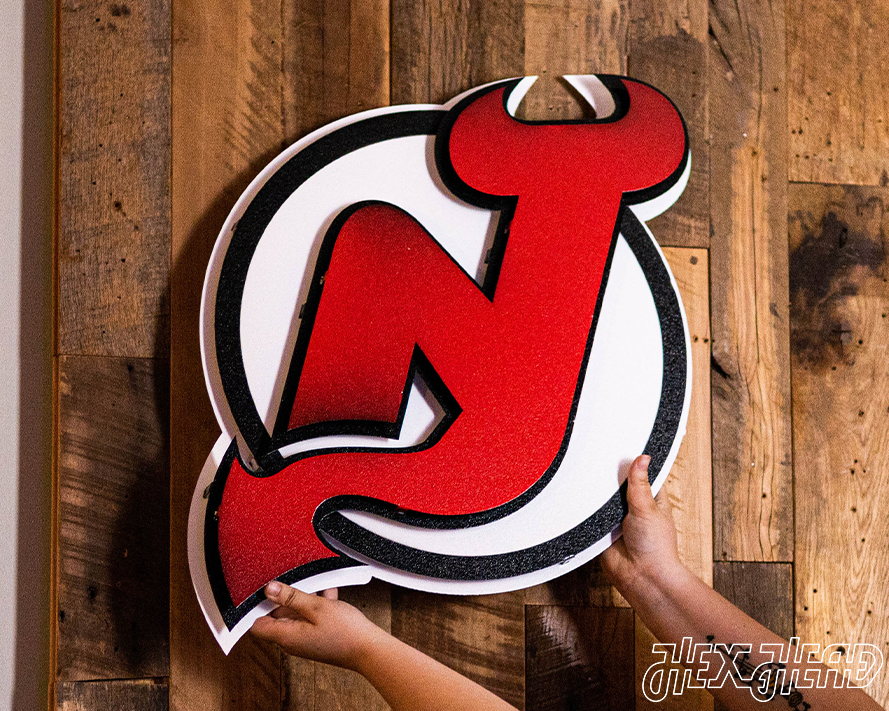 New Jersey Devils NHL 3D Vintage Metal Wall Art