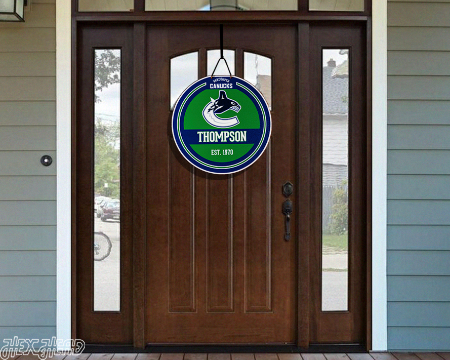 Vancouver Canucks Personalized Monogram Metal Art