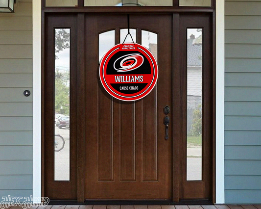 Carolina Hurricanes Personalized Monogram Metal Art