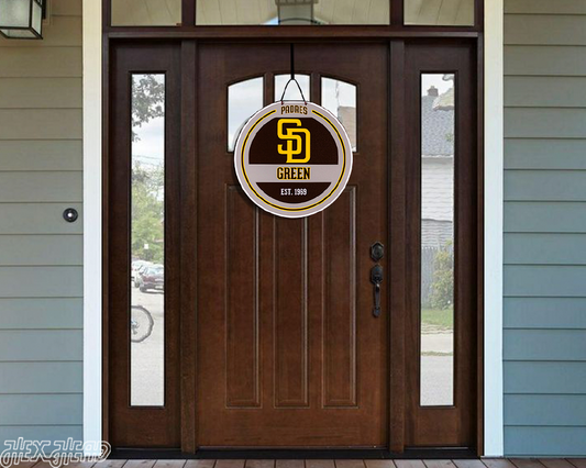 San Diego Padres Personalized Monogram Metal Art