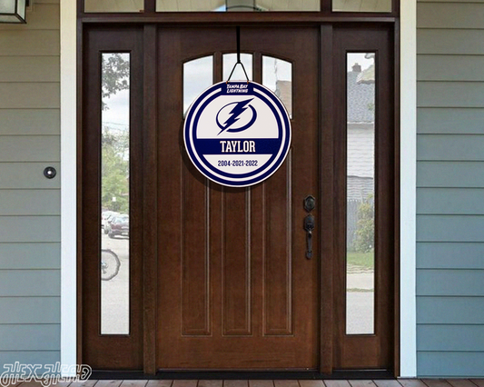 Tampa Bay Lightning Personalized Monogram Metal Art