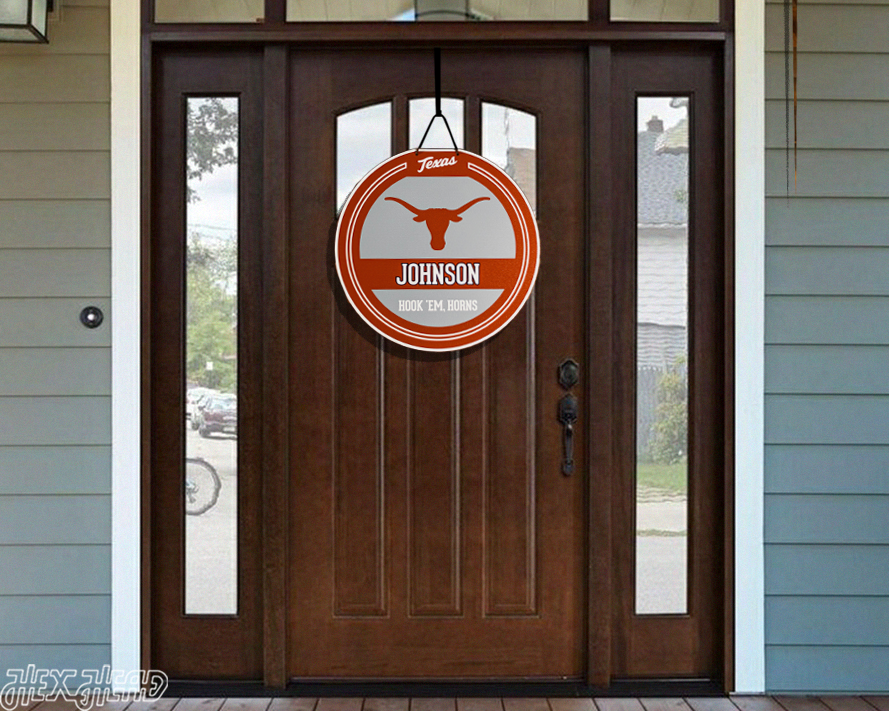 Texas Longhorns Personalized Monogram Metal Art