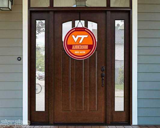 Virginia Tech Hokies Personalized Monogram Metal Art