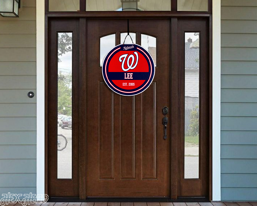 Washington Nationals Personalized Monogram Metal Art