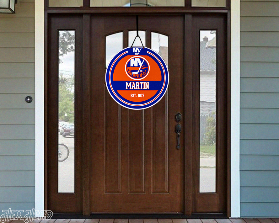 New York Islanders Personalized Monogram Metal Art