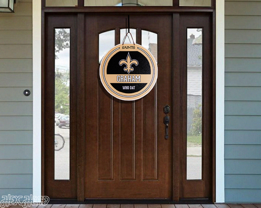 New Orleans Saints Personalized Monogram Metal Art