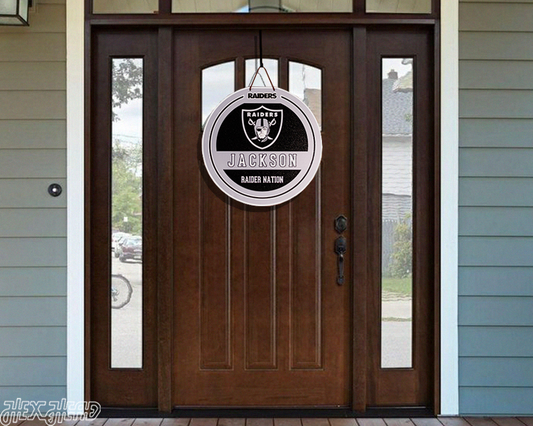 Las Vegas Raiders Personalized Monogram Metal Art