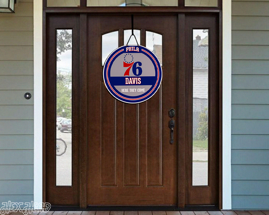 Philadelphia 76ers Personalized Monogram Metal Art