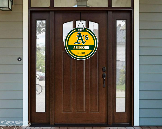 Oakland A's Personalized Monogram Metal Art