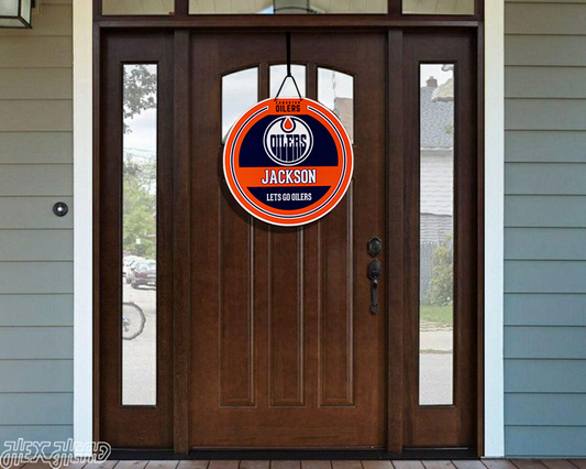 Edmonton Oilers Personalized Monogram Metal Art